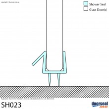 SH023 Shower Screen Seal (6mm glass)
